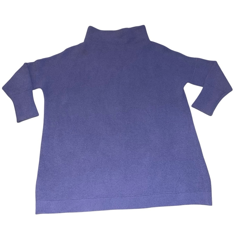 EUC Free People Periwinkle Blue Mock Neck Pullover Sweater Oversized Medium